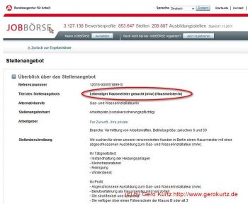 Lebendiger Hausmeister